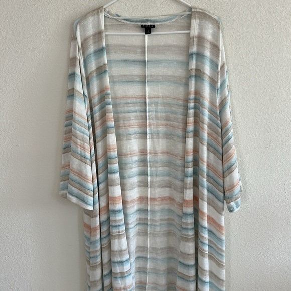 Torrid Multi Stripe Long Knit Boho Cardigan - Picture 3 of 10